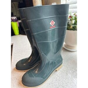 Red‎ Ball Green Rubber Rain Boots Women's Waterproof Work Gardening